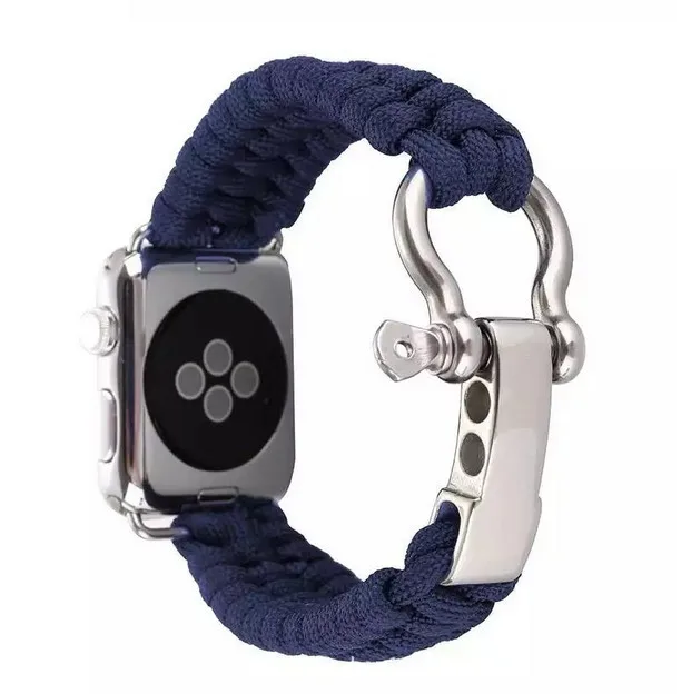 Для Apple Watch SE Band Series 6 5 4 3 2 Паракорд Браслет 40 мм 44 38 42 нейлоновый веревочный ремешок