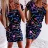 2019 женское летнее платье сексуальный О вырез принт для отдыха и вечеринок bodycon