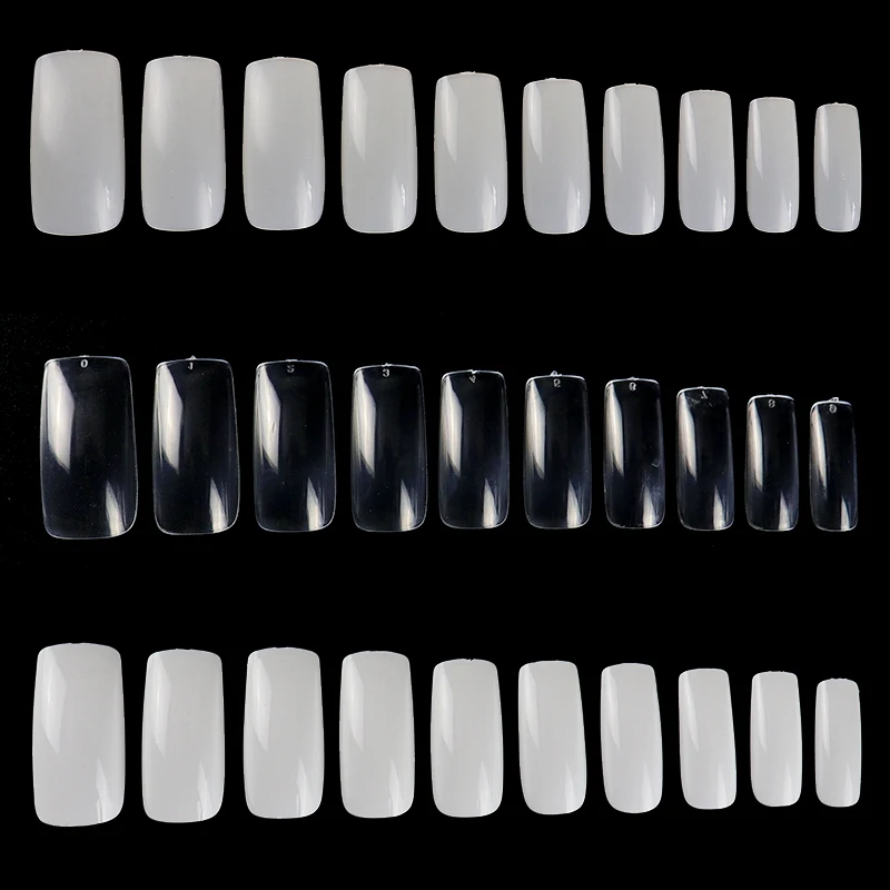 100 шт./кор. французские изогнутые ногти прозрачные белые натуральные накладные