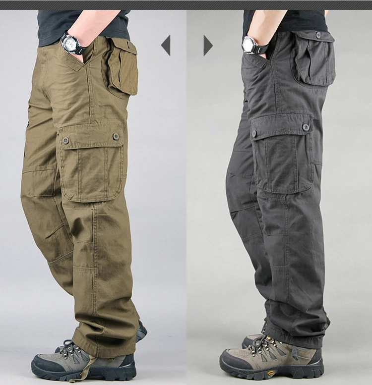 Большие размеры брюки карго для мужчин военные рабочие тактические штаны одежда