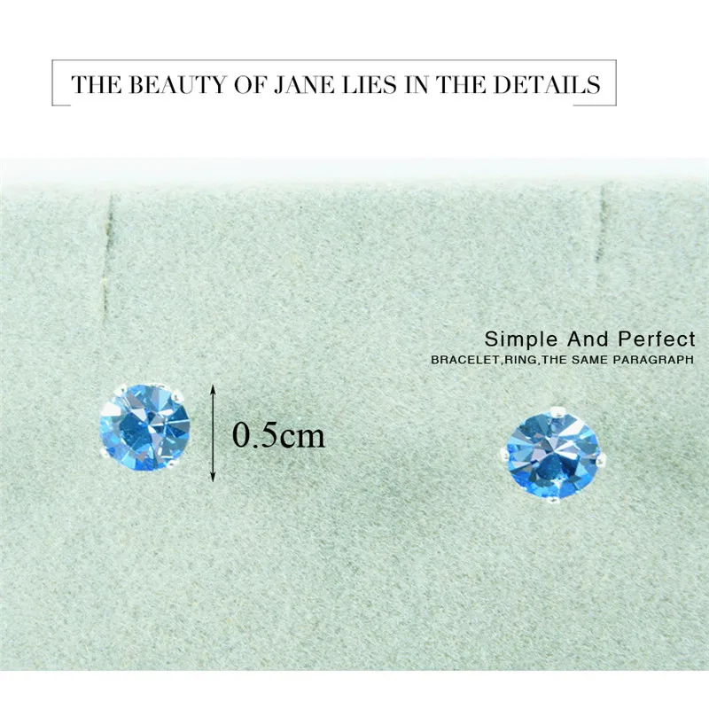

Water Drop Silver Color Stud Earrings Women Cubic Zircon Gold Earring Square Rhinestone Fashion Jewelry Valentine Day Gift