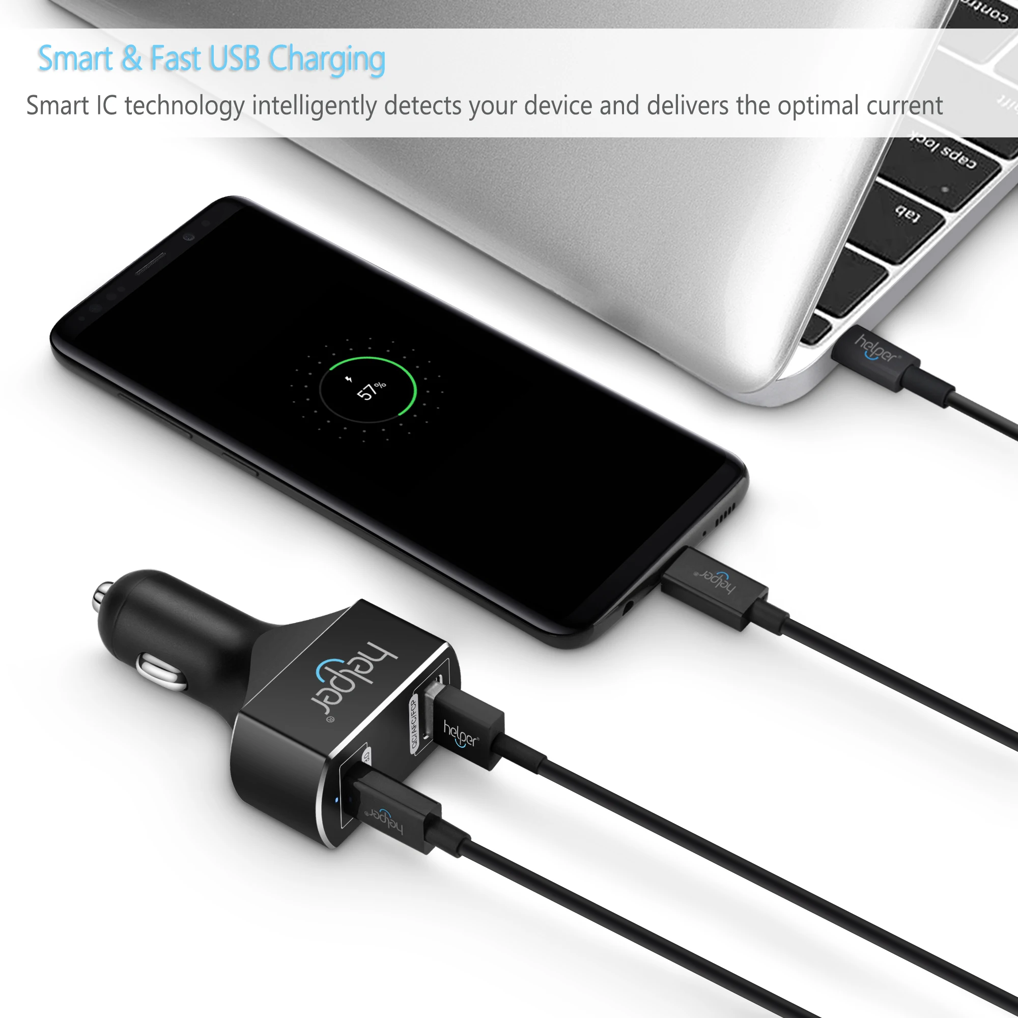 USB C PD автомобильное зарядное устройство с доставкой питания быстрая зарядка 3,0 USB-C 63 Вт QC3.0 Переходник USB для зарядки в машине для ноутбука