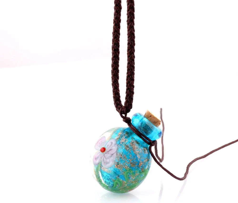 Модное платье с цветочным узором кулон ожерелье Красочный Бусины из стекла