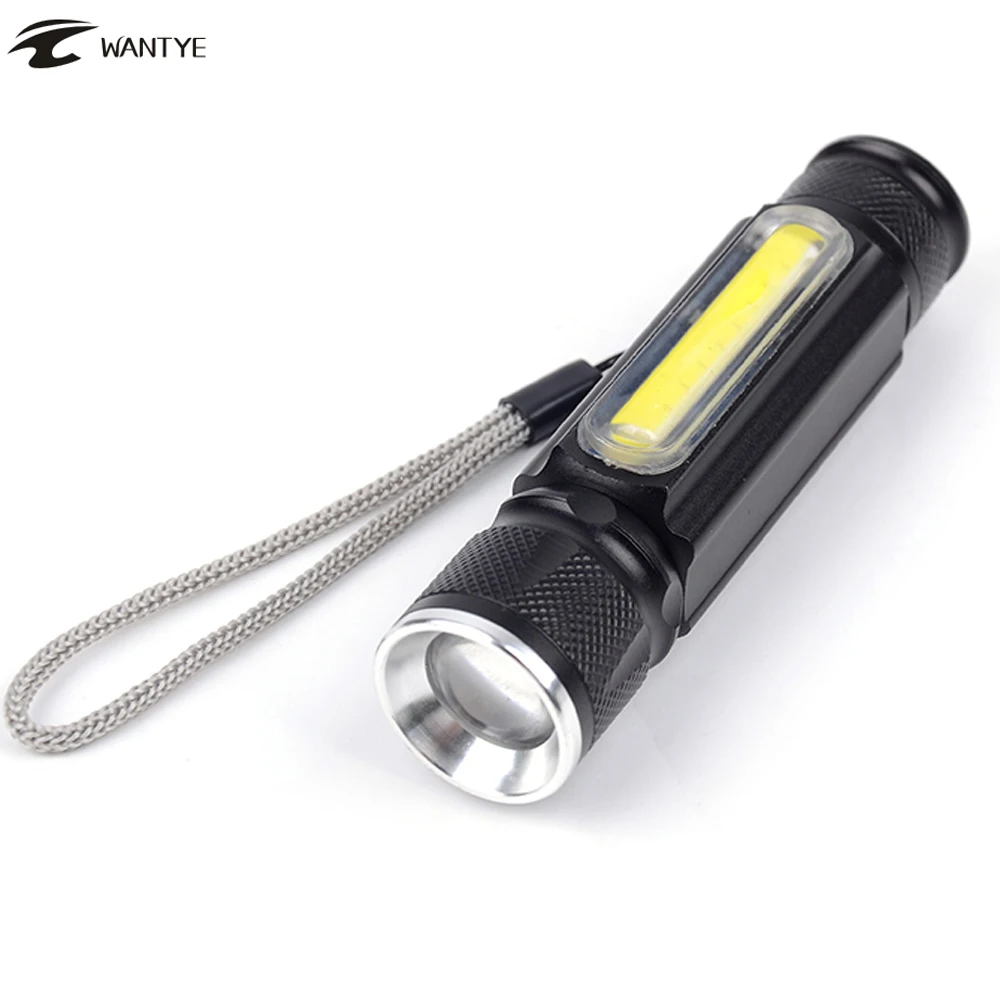Зум светодиодная вспышка светильник T6 + COB светодиодный x900 USB Перезаряжаемые