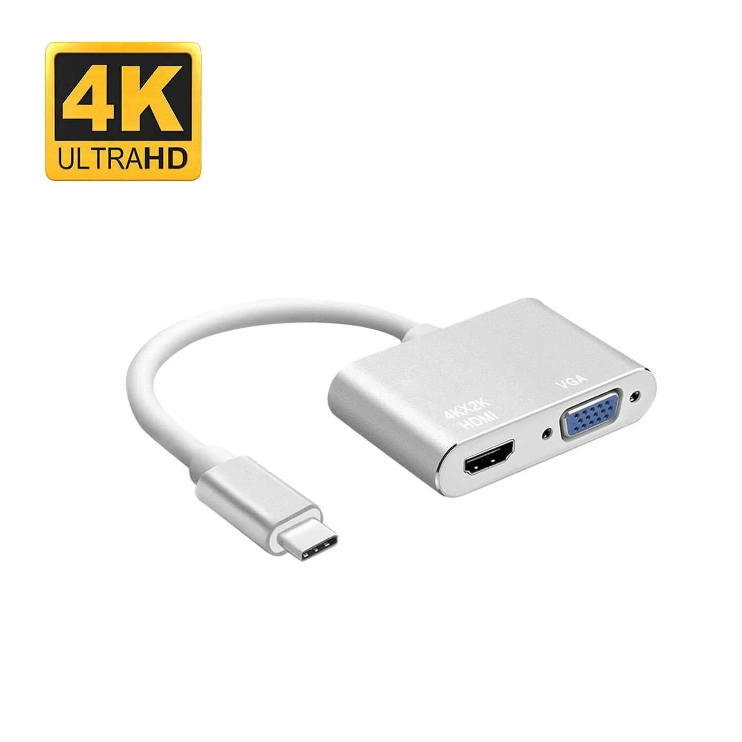 2 в 1 USB3.1 Typc C к HDMI VGA адаптер USB Type + конвертер Для iMac 2017 MacBook Pro Новый Chromebook