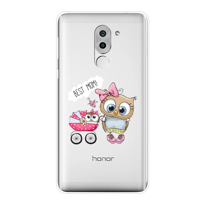 Чехол для телефона Huawei Honor 6A 4C 5C 6C Pro сова луна сердце любовь Kawaii силиконовая
