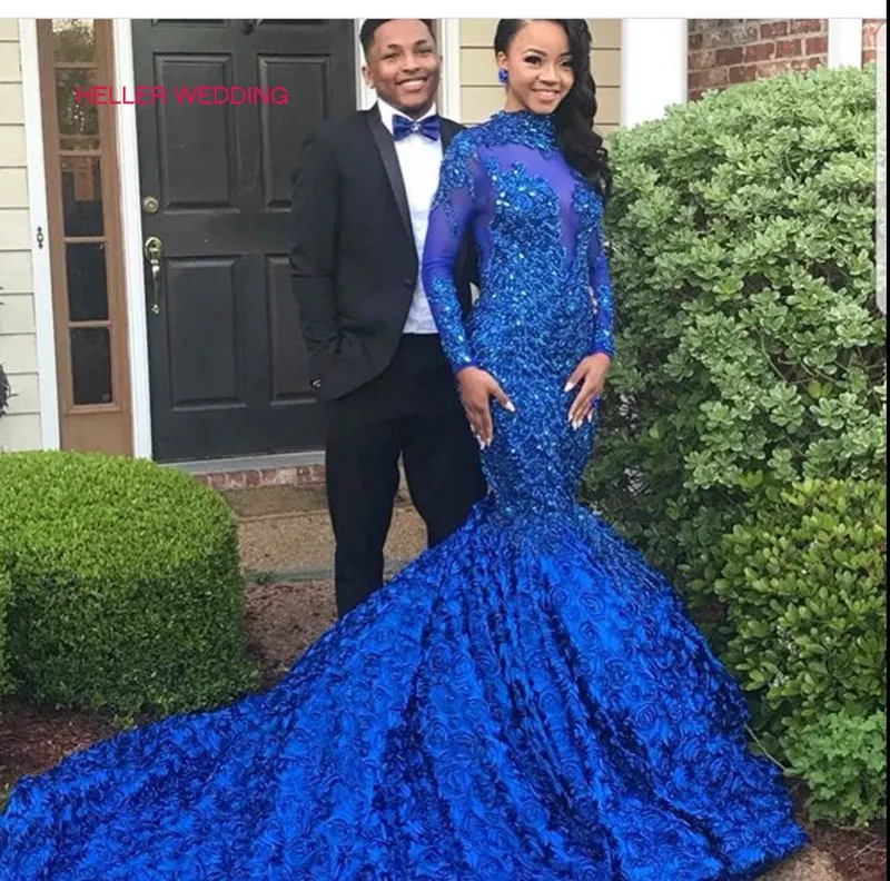 Фантастические платья для выпускного вечера с длинным рукавом и круглым вырезом