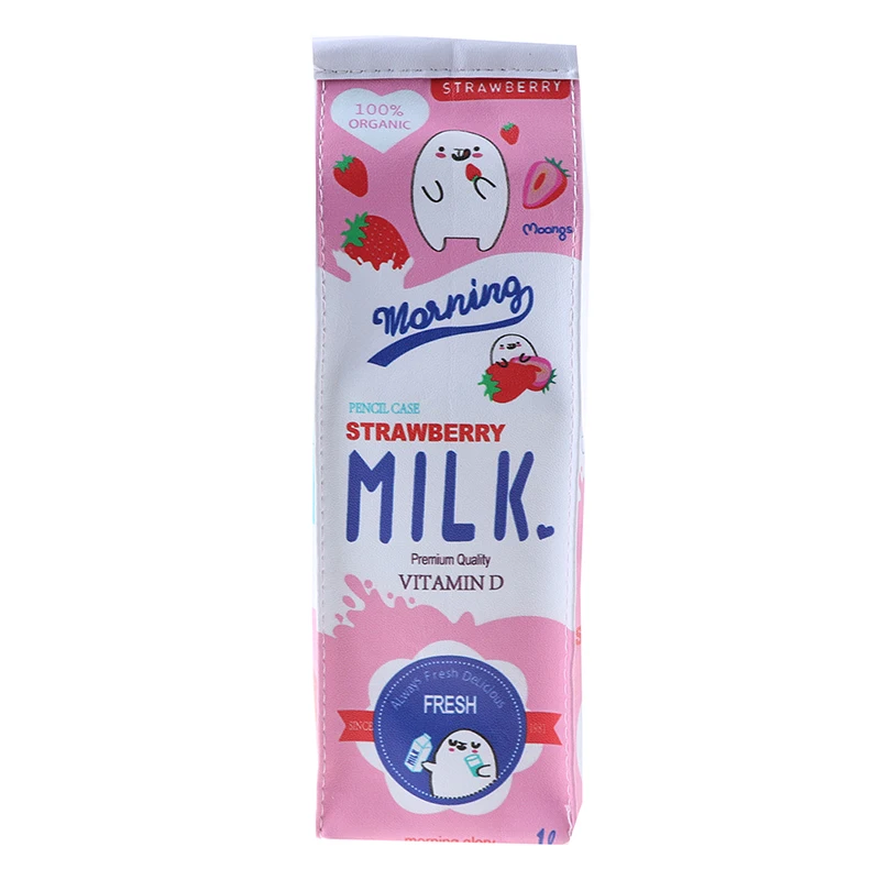 1 шт. креативный Чехол пенал из искусственной кожи милый с имитацией молока чехол