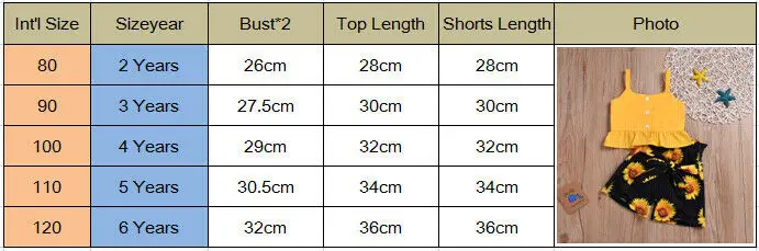 Летние костюмы для маленьких девочек с принтом подсолнухов женский короткий топ