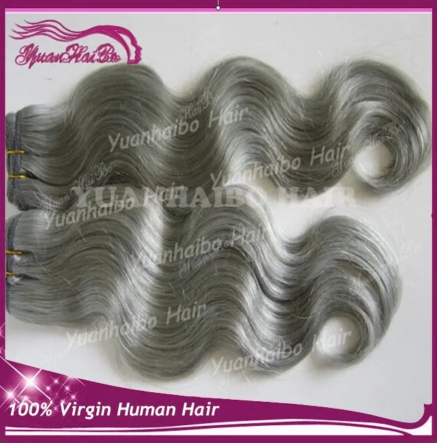 9A grade quality 3pcs/lot sliver color mongolian hair body wave remy weft free shipping |