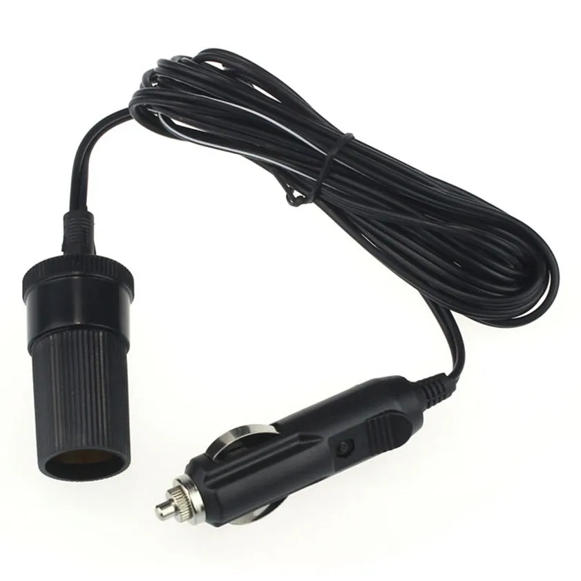 

High Quality 12V 24V 10A Car Accessory Cigarette Lighter Socket Extension Cord Cable 2m