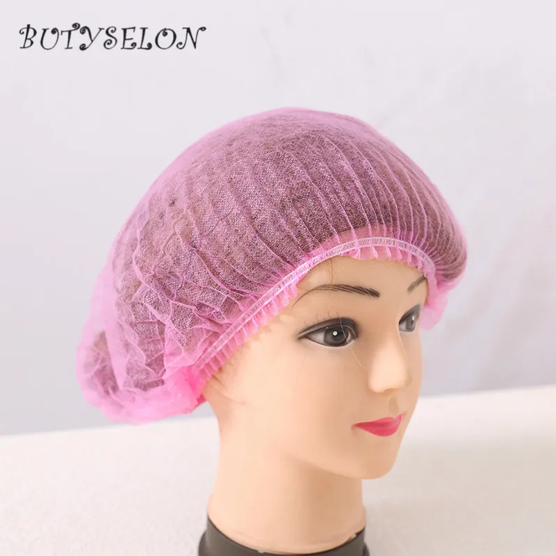 Одноразовая плиссированная шапка для ванны эластичная сетчатая форма нетканый