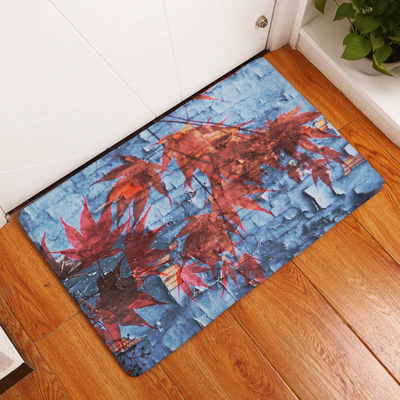 Новые Противоскользящие коврики с принтом листьев и цветов для ванной комнаты