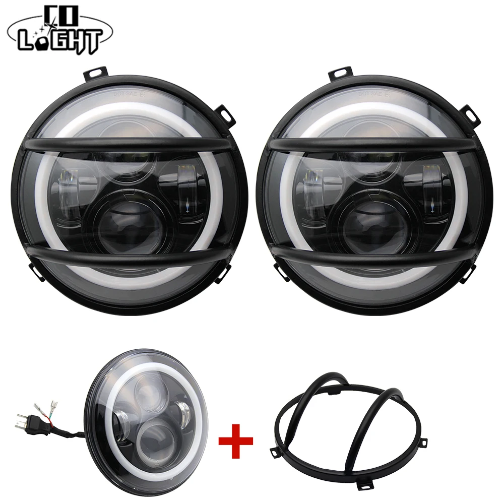 Круглые фары CO LIGHT 7 2 шт. дюймов H4 высокие и низкие светодиодные чипы 50 Вт с