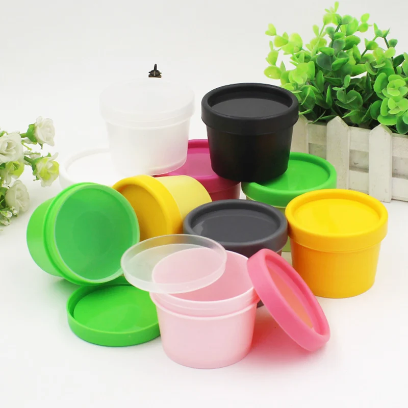 (100pcs)50ml 50g Face Cream Jars Pot Colorful Plastic Empty Cosmetic Containers 50ml Sample | Красота и здоровье