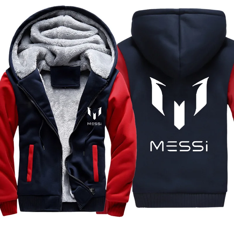 Мужская толстовка Messi 10 с принтом толстовки мужские s Зимние флисовые теплые утепленные куртки спортивные костюмы хип хоп Harajuku больших размеров с капюшоном Мужские