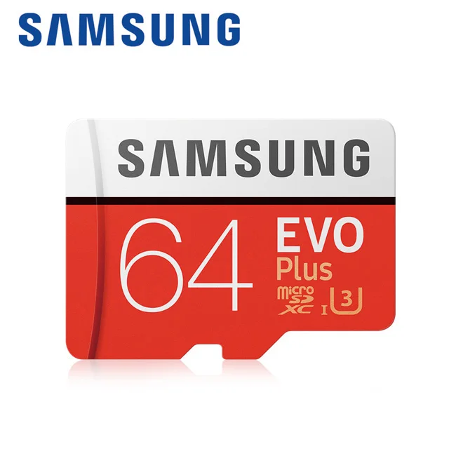64 ГБ Samsung Micro SD карта 64 Гб 128 Гб Microsd 256 ГБ sdhc 32 ГБ EVO PLUS карта памяти класс 10 Mini SD карта 16 Гб SDXC 4k U3 красная TF карта - Емкость: 64 ГБ