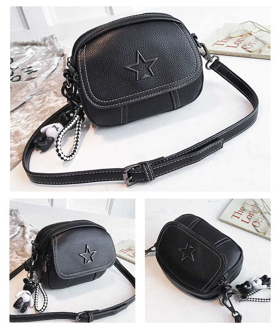 Beibaobao Flap PU Leather Mini Handbag Hotsale Lady Shoulder Bag Women Satchel Shopping Purse Messenger Crossbody Bags Star