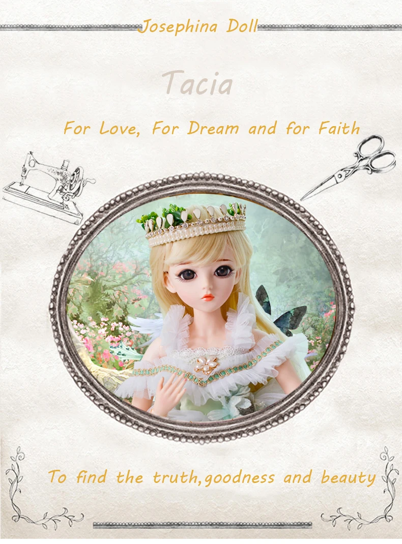 S10- Tacia 1/3 60 см BJD Josephina-Doris BJD куклы лесная принцесса одеты полностью готовые куклы подарок на год для девочки Новое поступление