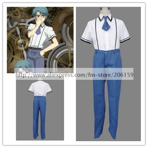 

Baka to Test to Shoukanjuu School Uniform Boys Suit Cosplay Costume Men White T-shirt Clothing Suit For Men Halloween