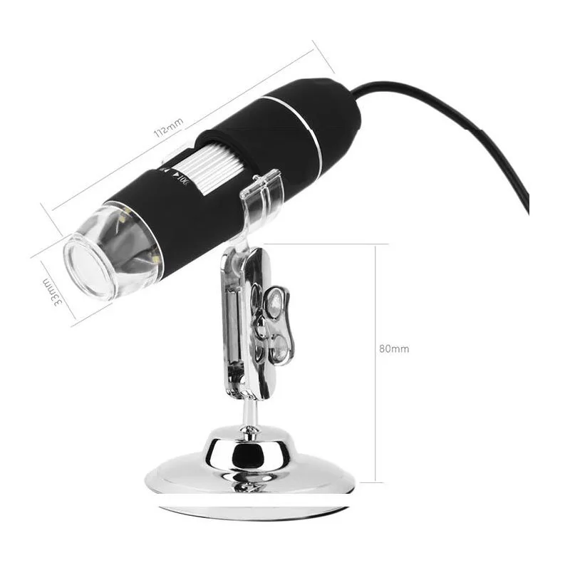 5MP 500X HD цифровой микроскоп 8LED Регулируемый фокус USB электронный Биологический