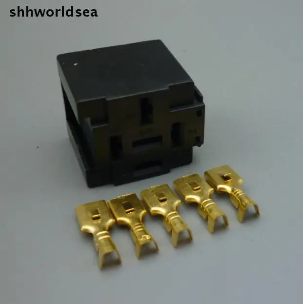 Shhworldsea автомобильное реле розетки 5 pin крепление серии квадратный релейный