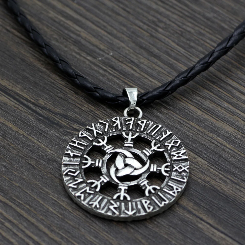 Мужской норвежский викинг тройной Рог Odin РУНИЧЕСКАЯ подвеска тройные Кулоны