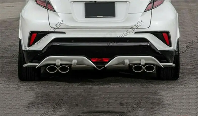Неокрашенный задний бампер диффузор спойлер 4 шт./компл. подходит для Toyota C-HR CHR