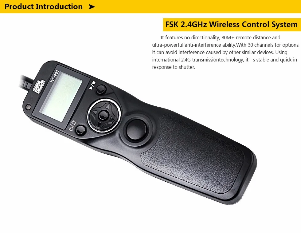 Pixel TW-283 спуск затвора беспроводной Таймер дистанционное управление для Canon 6D 5D Mark II 1100D Nikon D7000 D7200 D3100 sony A6000 A7