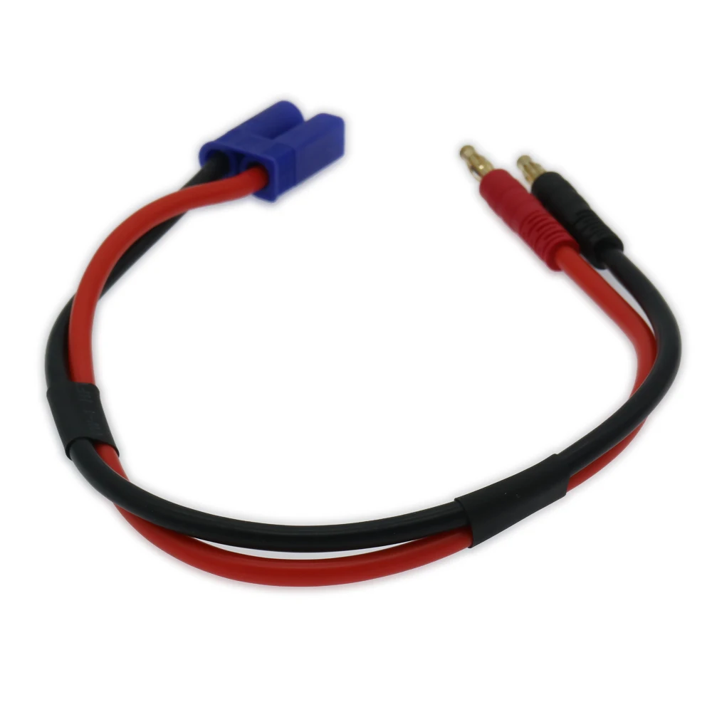 RCAWD 1x300 мм штекер EC5 и 24K позолоченный Силиконовый кабель 12awg для зарядного