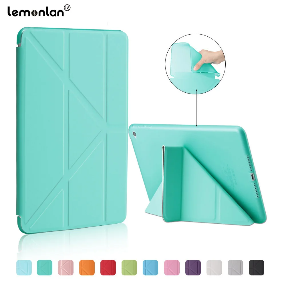 Lemonlan для iPad mini 4 чехол TPU Apple mini4 планшет из искусственной кожи Smart Cover случаях авто