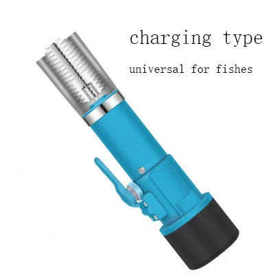 blue charging type XMT-HOME обновленный Электрический Нож для чистки рыбы, нож для удаления чешуи, 1 шт - Цвет: blue charging type