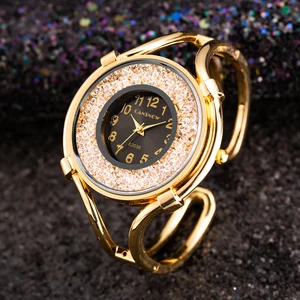 Women's Bracelet Watches Fashion Girls Dress Diamond Saats Ladies Analog Quartz Rose Gold Clock zegarek damski