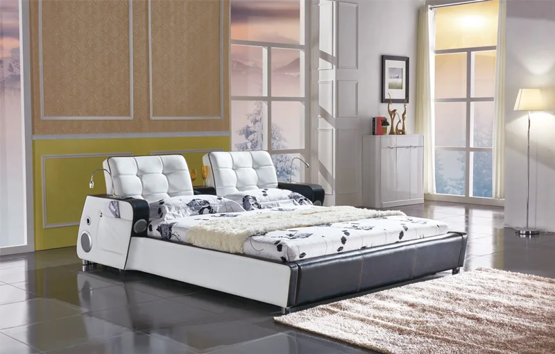 

C573 Modern comfortable soft bed large king size PU+PVC soft bed