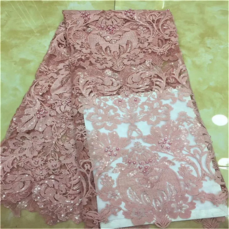 Расшитая блестками винная сетчатая Тюлевая кружевная ткань 2019 бисер новый