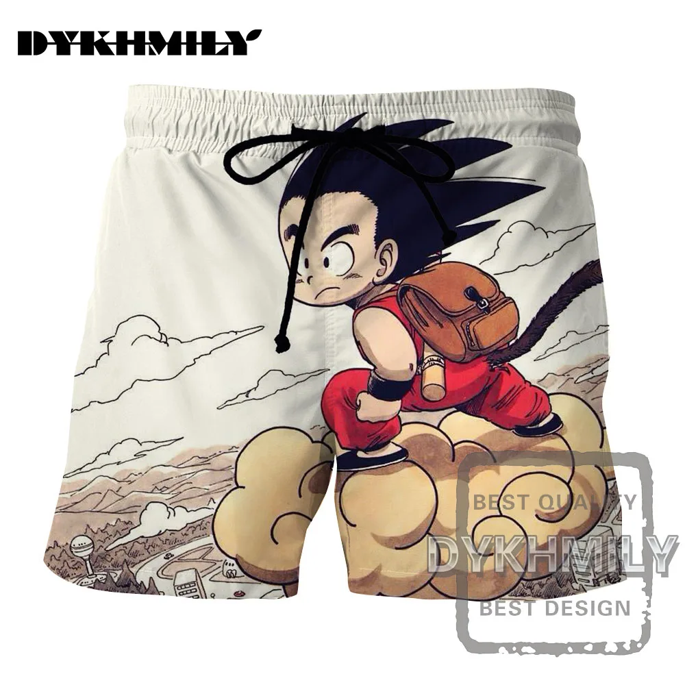 Dykhmily 2017 летние новые модные Dragon Ball Z Goku Sky 3d Короткие штаны с принтом Популярные