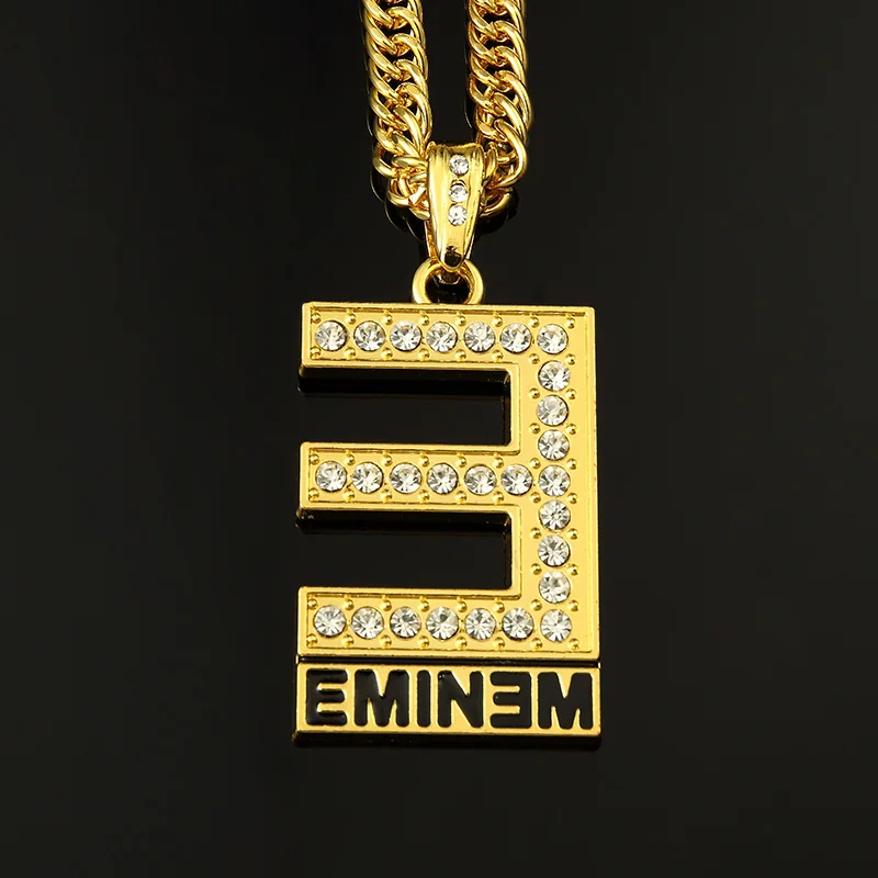 Мужская цепь в стиле хип хоп с надписью ожерелье Eminem длинные цепи подвески из