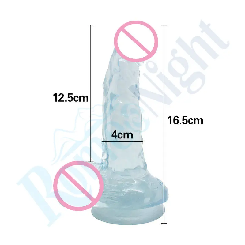 Прозрачные мягкие силиконовые фаллоимитаторы Baile с присоской реалистичный пенис