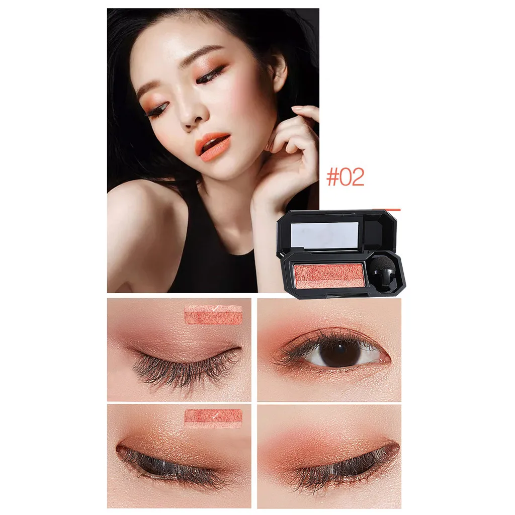 Новый 2 вида цветов Палитра теней для век макияж блеск пигмент дымчатые тени