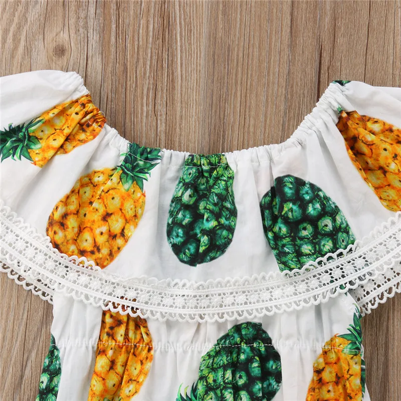 Pudcoco/Кружевное боди для новорожденных девочек с рисунком ананаса Модный