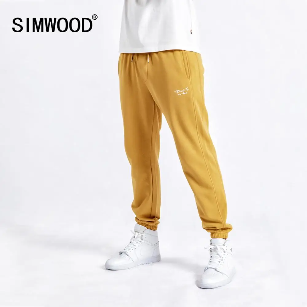 Мужские спортивные брюки на завязке SIMWOOD для бега из 100% хлопка тренировочные