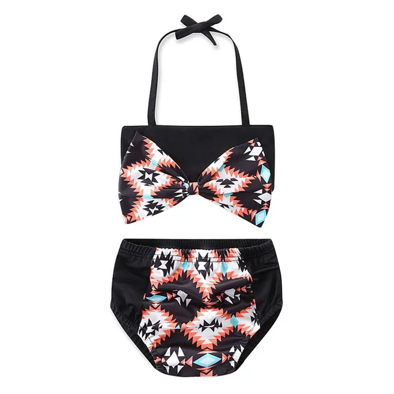 2017 детский летний купальный костюм удобная одежда с бантом для маленьких девочек