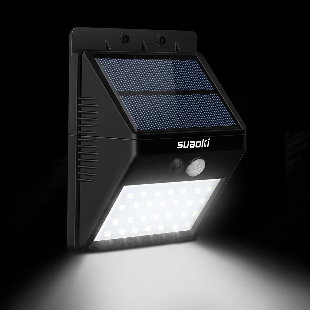 4 шт. Suaoki движения 2200 mAh Сенсор 28 СВЕТОДИОДНЫЙ Свет Auto On/Off Перезаряжаемые 0,75 W/5,5 V солнечной батареи Водонепроницаемый Dim/яркий для двери