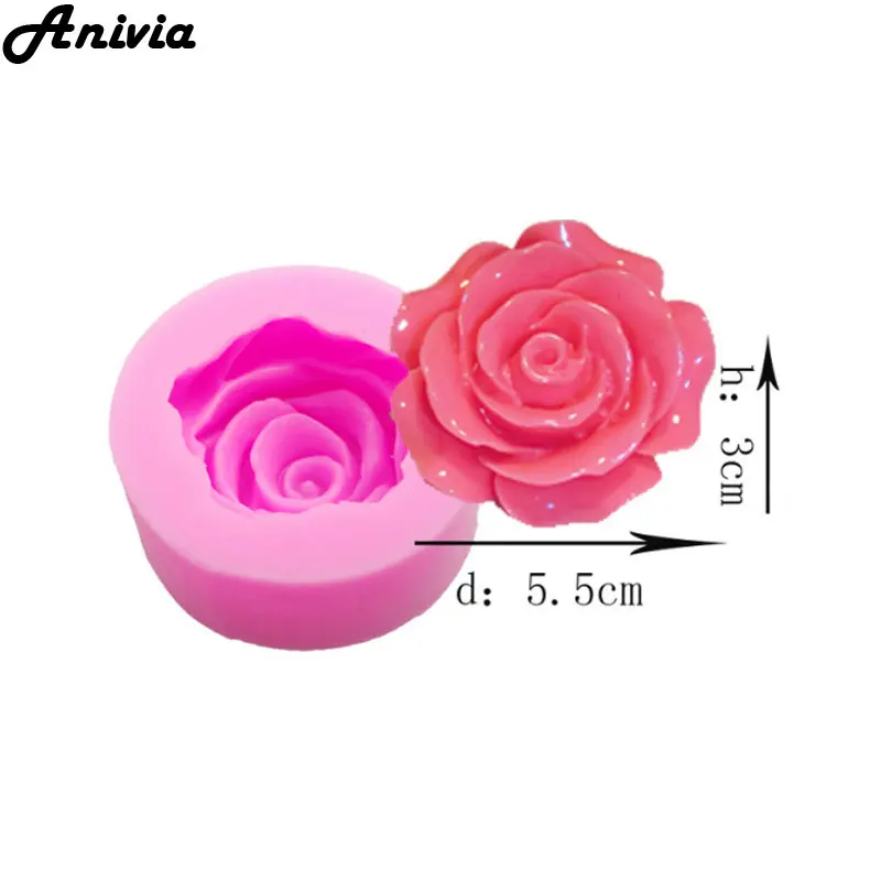 3D большой цветок розы помадка торт шоколадмастика резак силикон M DIY | Дом и сад