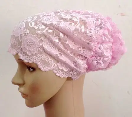 Bun flower lace cap bag hair disk 