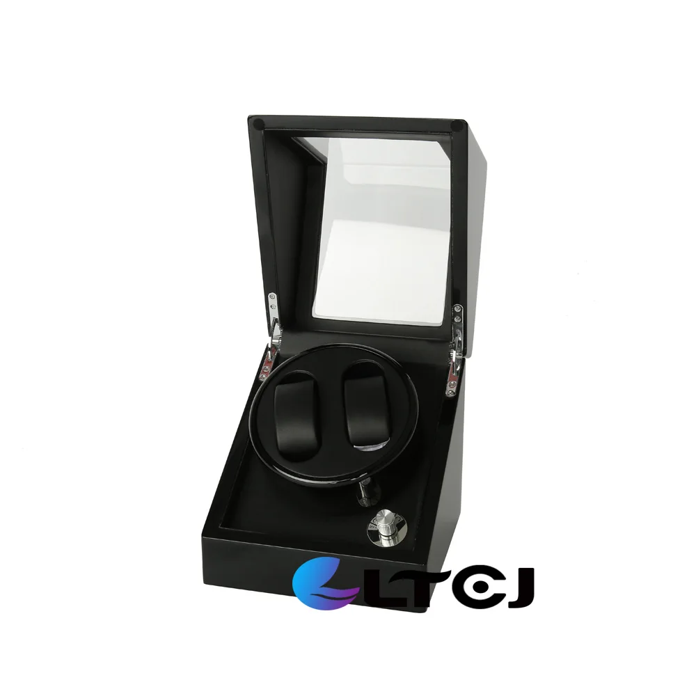 Деревянная намотка часов LTCJ деревянный автоматический поворот 2 + 0 коробка для