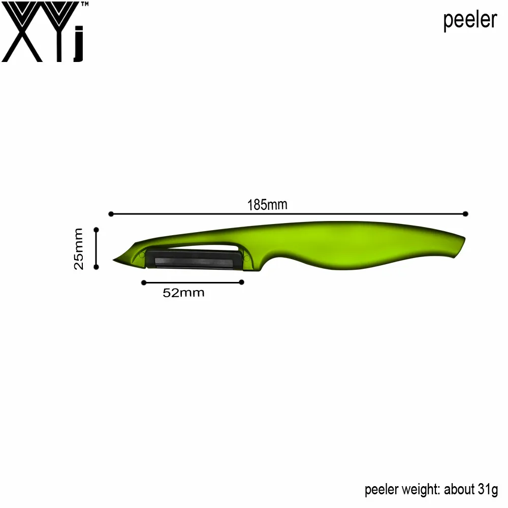 XYj Brand Vegetable Fruit Peeler Zirconia Oxide Kitchen Knives Piece Set 3&quot Pairng 5&quot Slicing 6&quot Chef Knife New Ceramic | Дом и