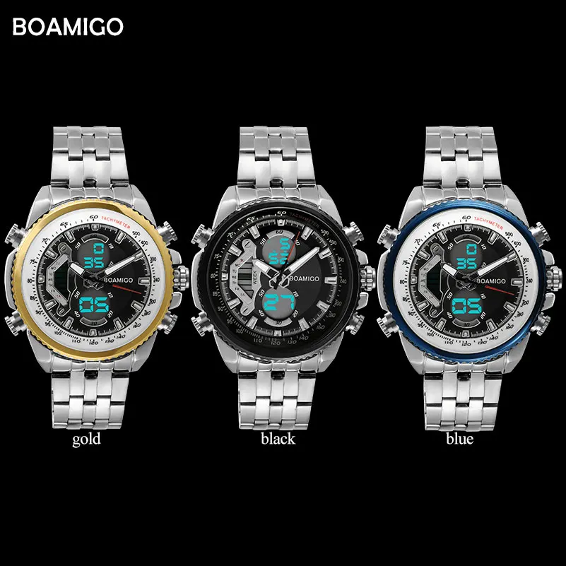 Мужские спортивные часы BOAMIGO брендовые кварцевые аналогово цифровые