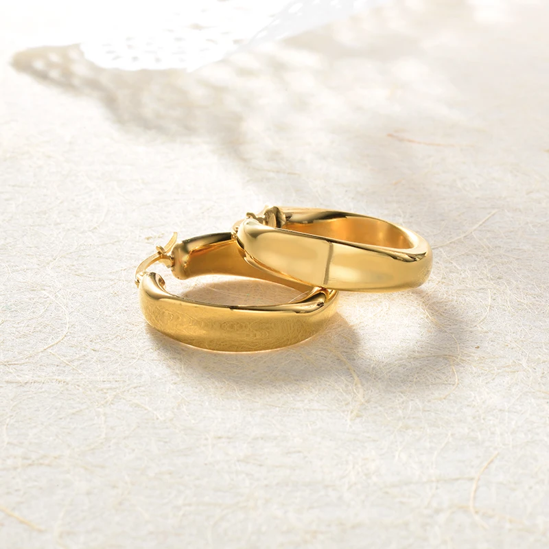 Baoyan Модные женские серьги 2019 золото Нержавеющая сталь Jewelry Оксхорн клип на Oorbellen