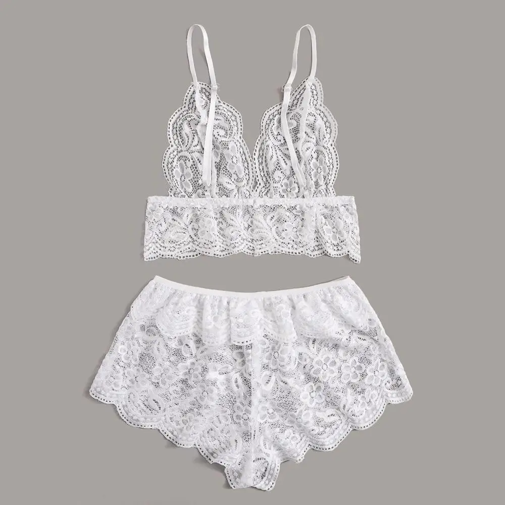 Сексуальное нижнее белье для женщин белый кружевной бюстгальтер эротический